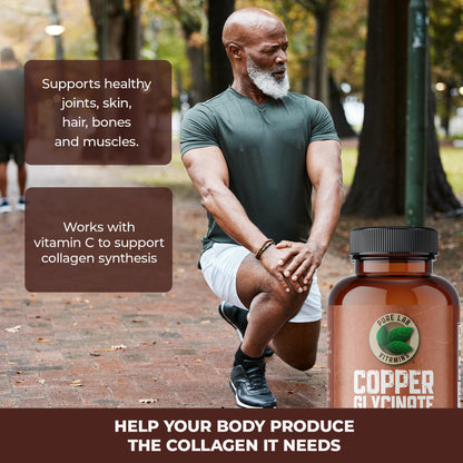 Pure Lab Vitamins Copper Glycinate 1mg - 150 Vegi-caps - Available at All In One Marketplace Canada