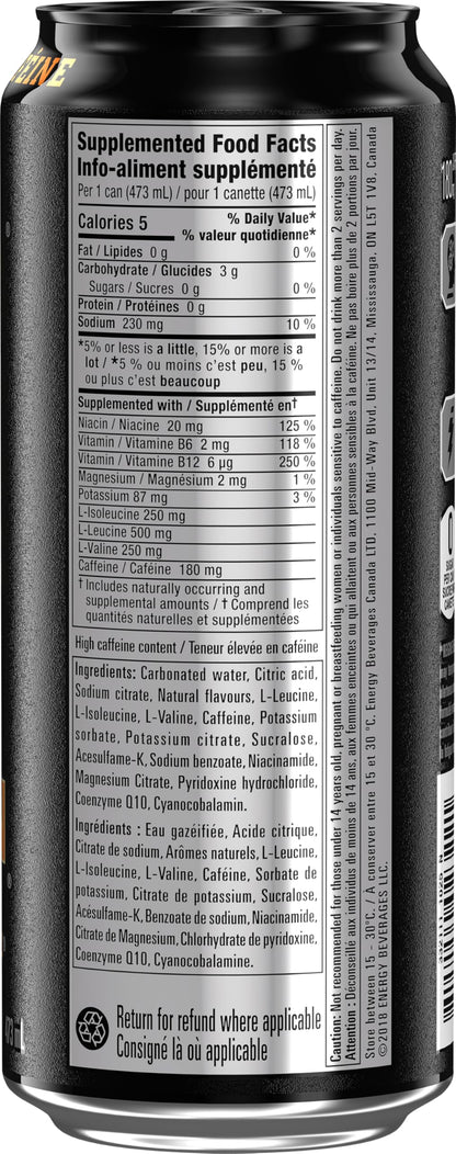 Reign Energy, Orange Dreamsicle, 473mL Cans, Pack of 12