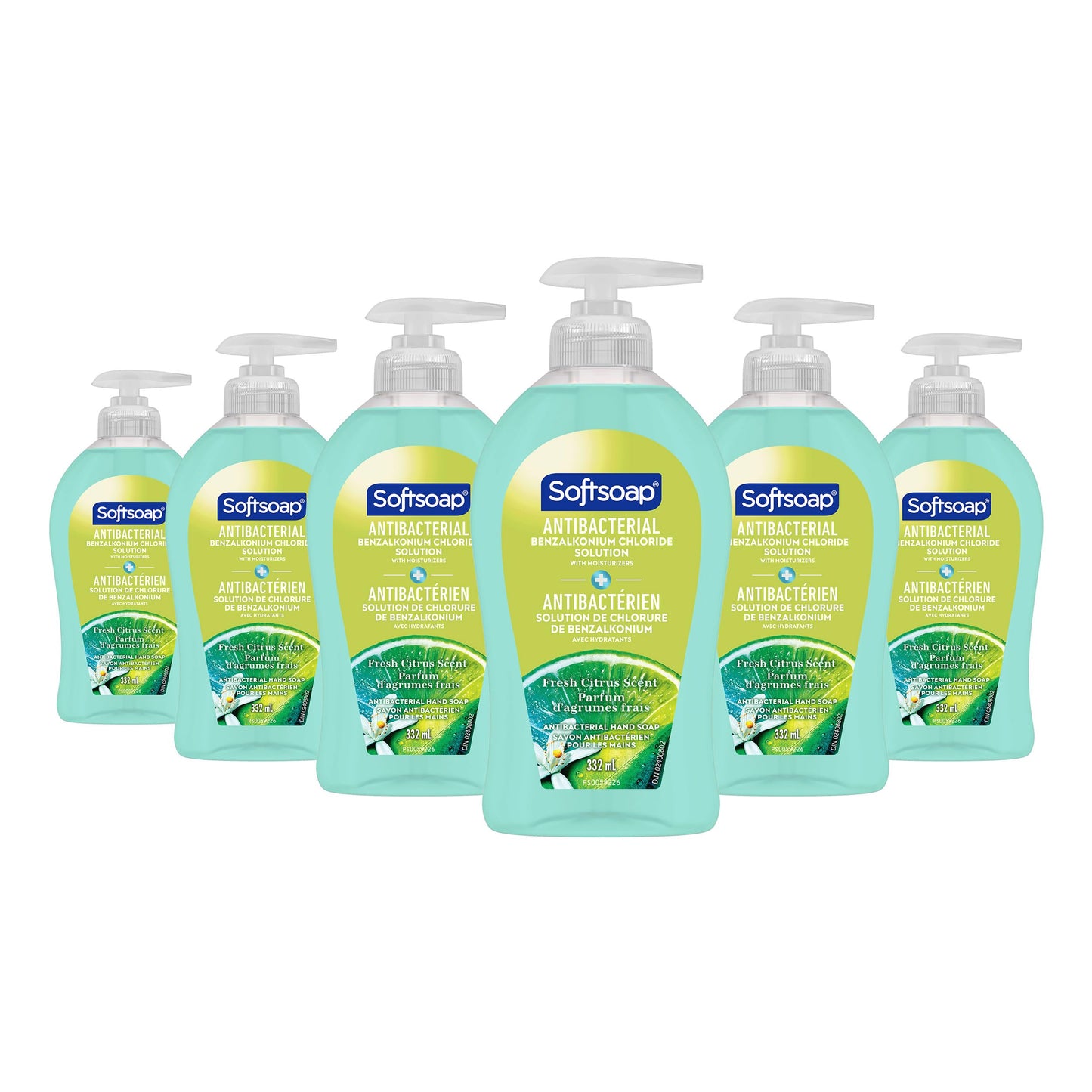 Softsoap Antibacterial Liquid Hand Soap Pump Fresh Citrus 332 Ml, 6 Count Softsoap
