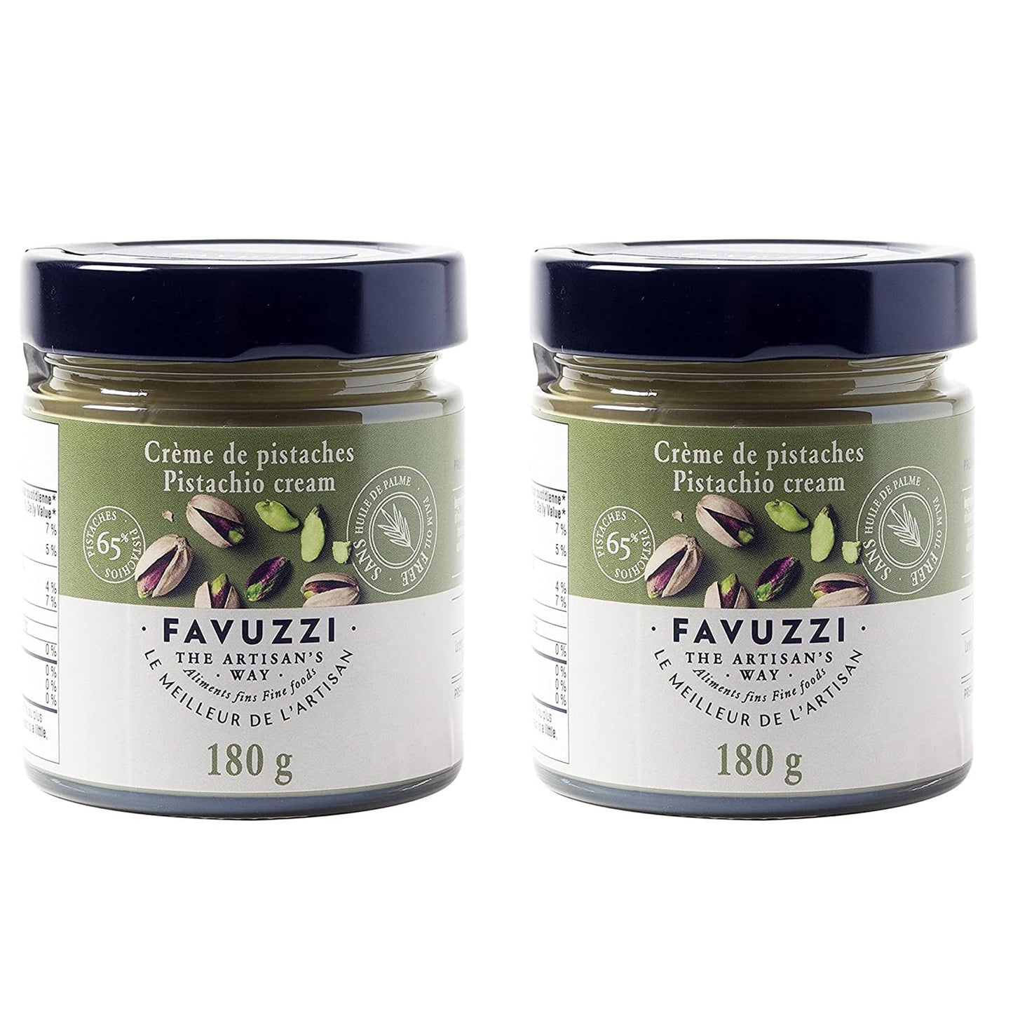 Favuzzi Sicilian Pistachio Cream P.D.O. Bronte – 2-Pack (55% Pistachios)