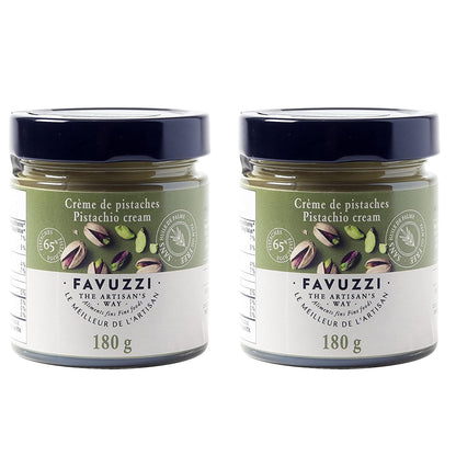 Favuzzi Sicilian Pistachio Cream P.D.O. Bronte – 2-Pack (55% Pistachios)