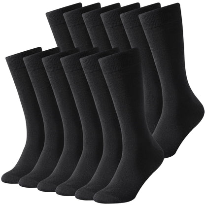 BONANGEL Merino Wool Socks for Men,Mens Thin Wool Socks,Winter Therminal Wool Dress Socks,Black Crew Socks, 6pairs-black, 6-12 🍁 All In One Marketplace Canada