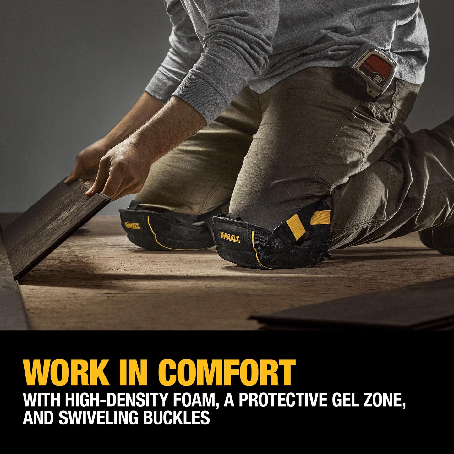 DEWALT Flooring Knee Pads with Comfort Gel, High Density Foam (DWST590014) - Available at All In One Marketplace Canada