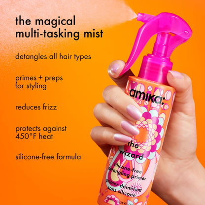 amika the wizard silicone-free detangling hair primer, 5oz - Available at All In One Marketplace Canada