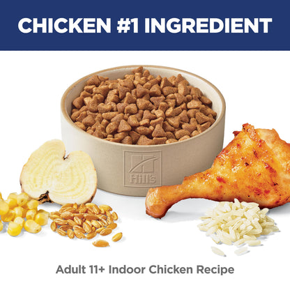 Hill's Science Diet Senior 11+ Indoor Chicken Recipe Dry Cat Food 3.17 kg Bag Hill's Science Diet