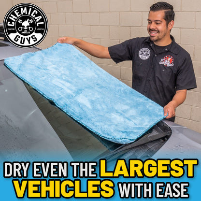 Chemical Guys Woolly Mammoth Microfiber Towel (36" x 25") Cars, Trucks, SUVs, RVs, Home, Pets, Messes, Blue Chemical Guys