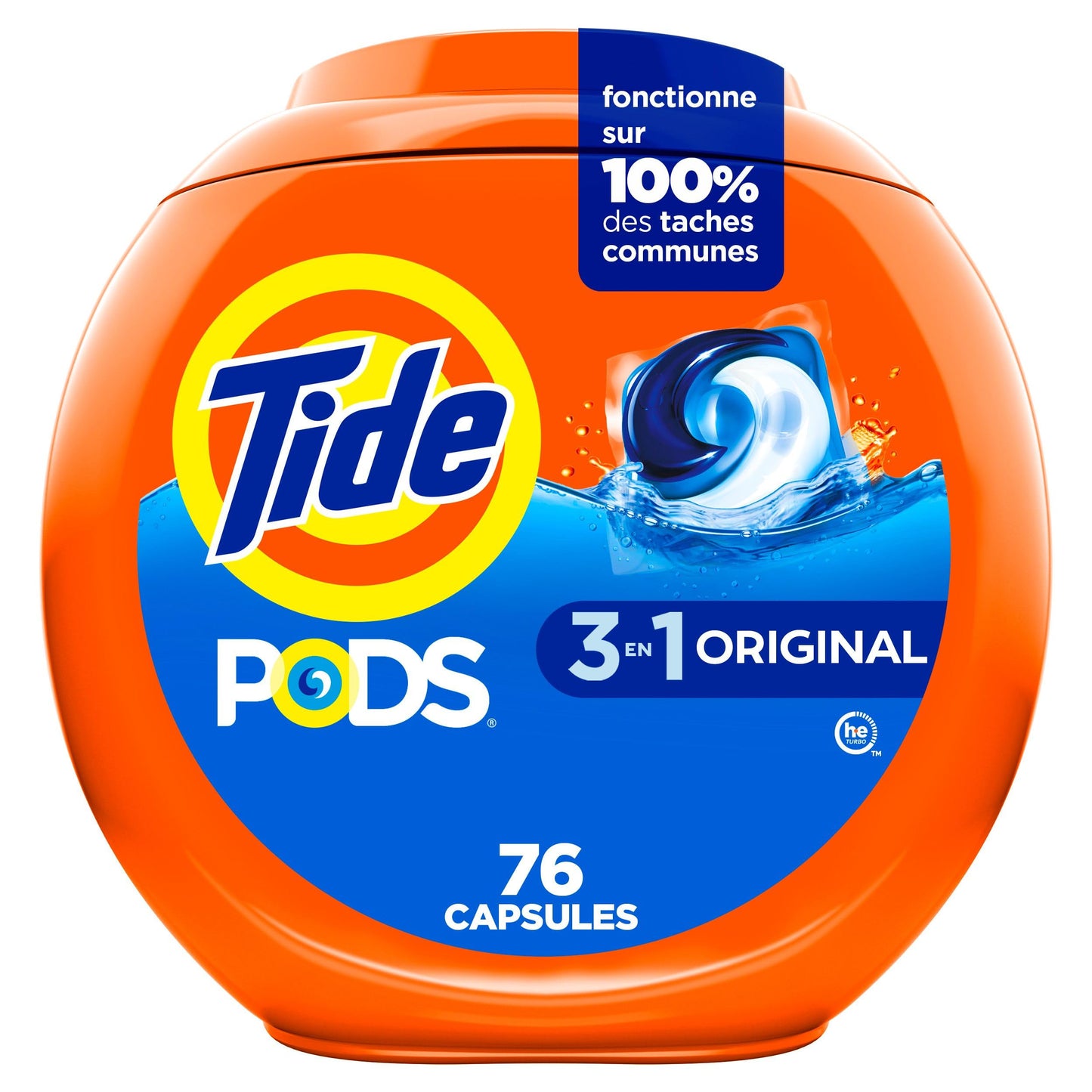 Tide PODs Laundry Detergent, Original Scent, 3-in-1 Stain Remover, Odor Fighter, Color Protector, Concentrated Laundry Soap Pacs, 76 Count