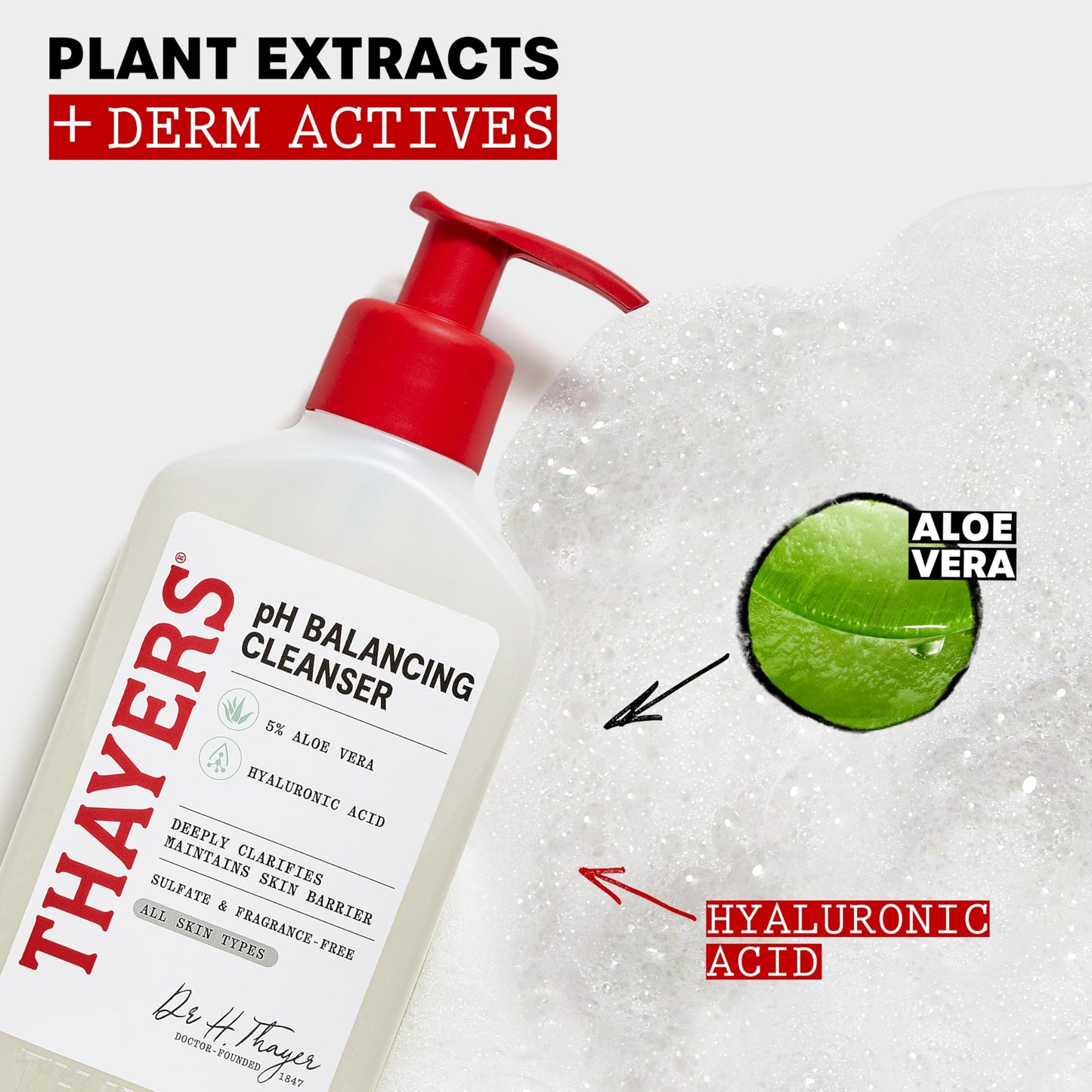 THAYERS pH Balancing Daily Cleanser, Face Wash with Aloe Vera, Gentle and Hydrating Skin Care for Dry, Oily, or Acne Prone Skin, 237ml - Available at All In One Marketplace Canada