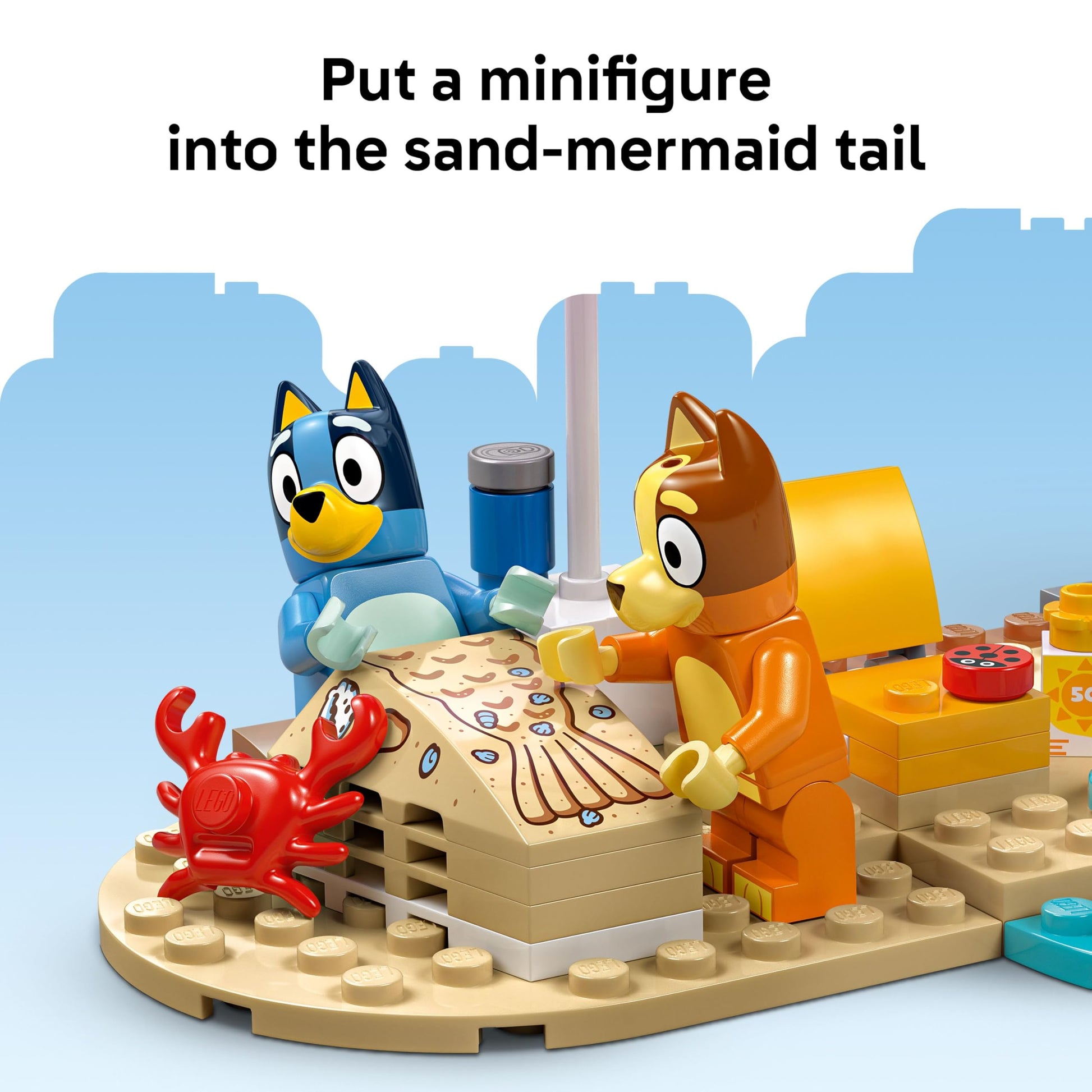 LEGO Bluey: Bluey’s Beach & Family Car Trip - Toddler Learning Toy for Kids 4+ - Includes Bluey, Bingo, and Mum Minifigures - Birthday Gift for Boys and Girls, Ages 4+ - 11202 LEGO