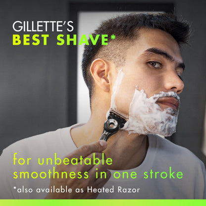 Gillette Razor Blades for Men, Gillette Labs Exfoliating Razors 5-Blade, 1 Handle + 4 Refill + Premium Magnetic Stand Gillette