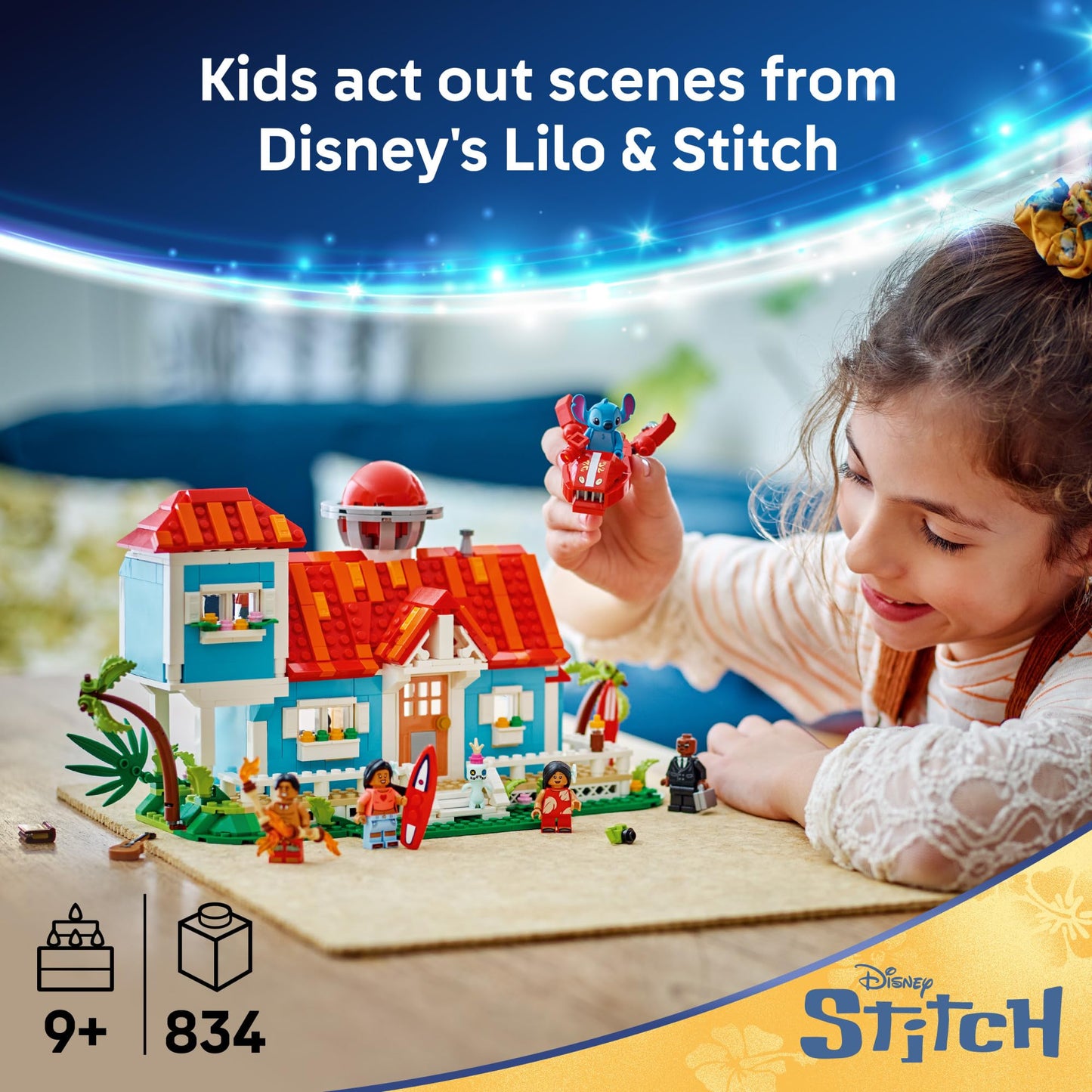 LEGO Disney Lilo and Stitch Beach House Toy - Building Playset for Kids, Girls and Boys, Ages 9+ - Includes 5 Minifigures - Disney Gift Idea for Fans of Lilo & Stitch Movie - 43268 LEGO