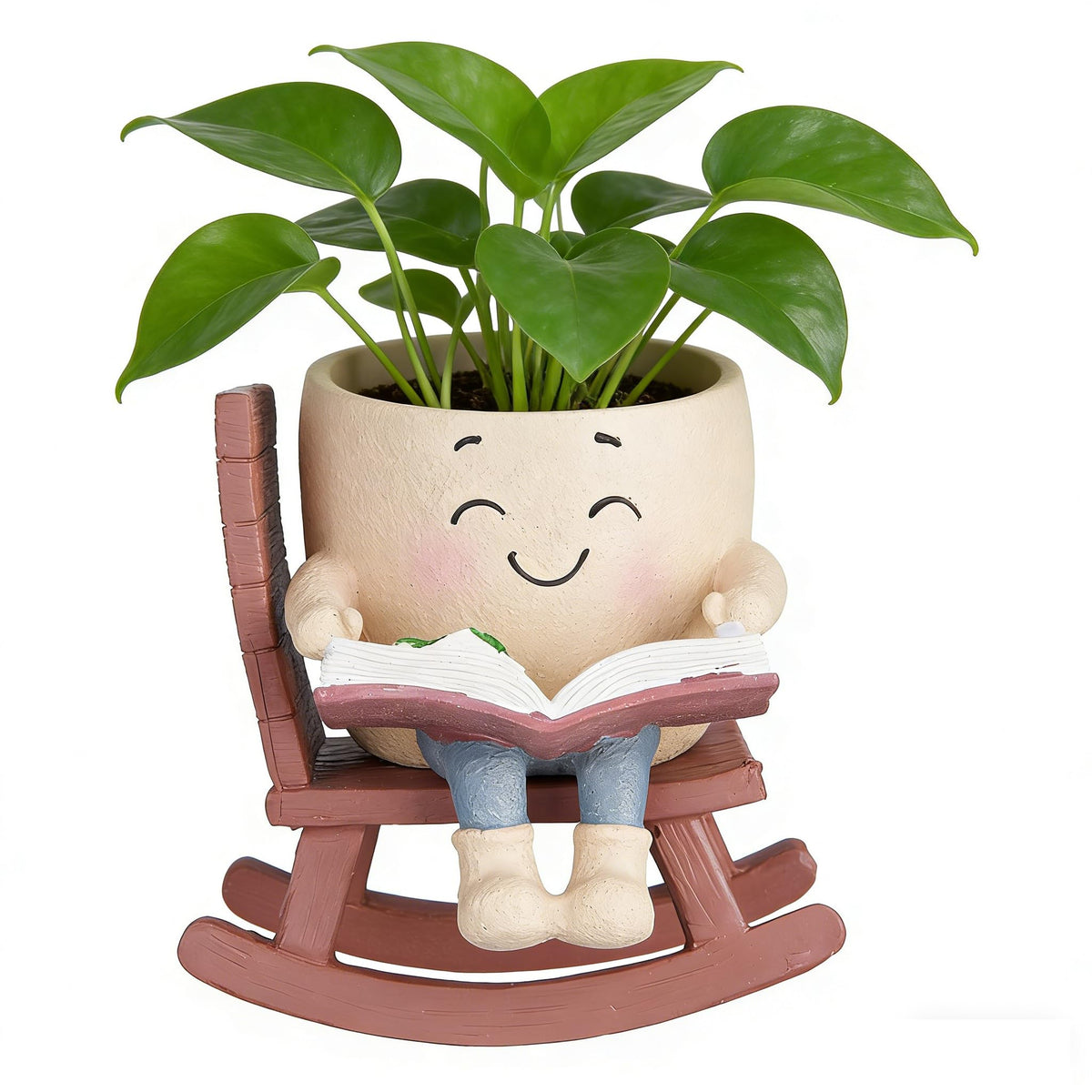 Rocking Chair Smiley Face Planter with Drainage Hole(1pcs TYPE7) 🍁 All In One Marketplace Canada