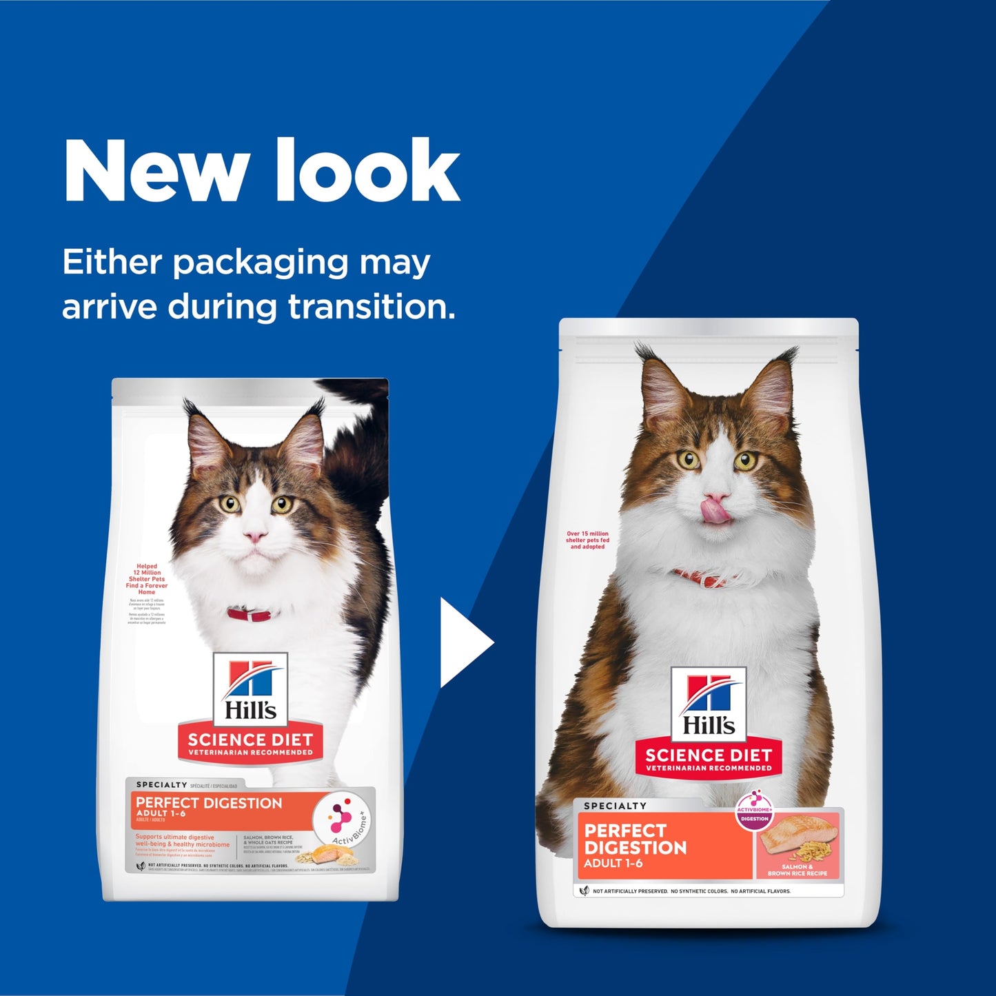 Hill's Science Diet Adult Perfect Digestion Salmon, Brown Rice & Whole Oats Recipe Dry Cat Food 5.89 kg Bag Hill's Science Diet