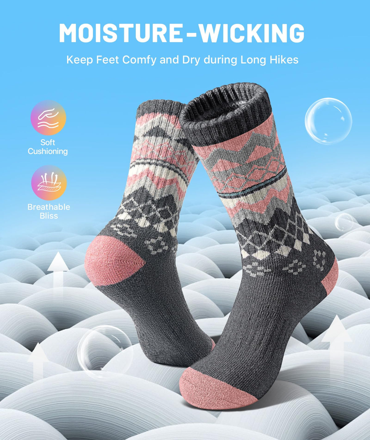 SIMIYA Merino Wool Socks for Women 5 Pairs Extra Thick Winter Thermal Warm 🍁 All In One Marketplace Canada