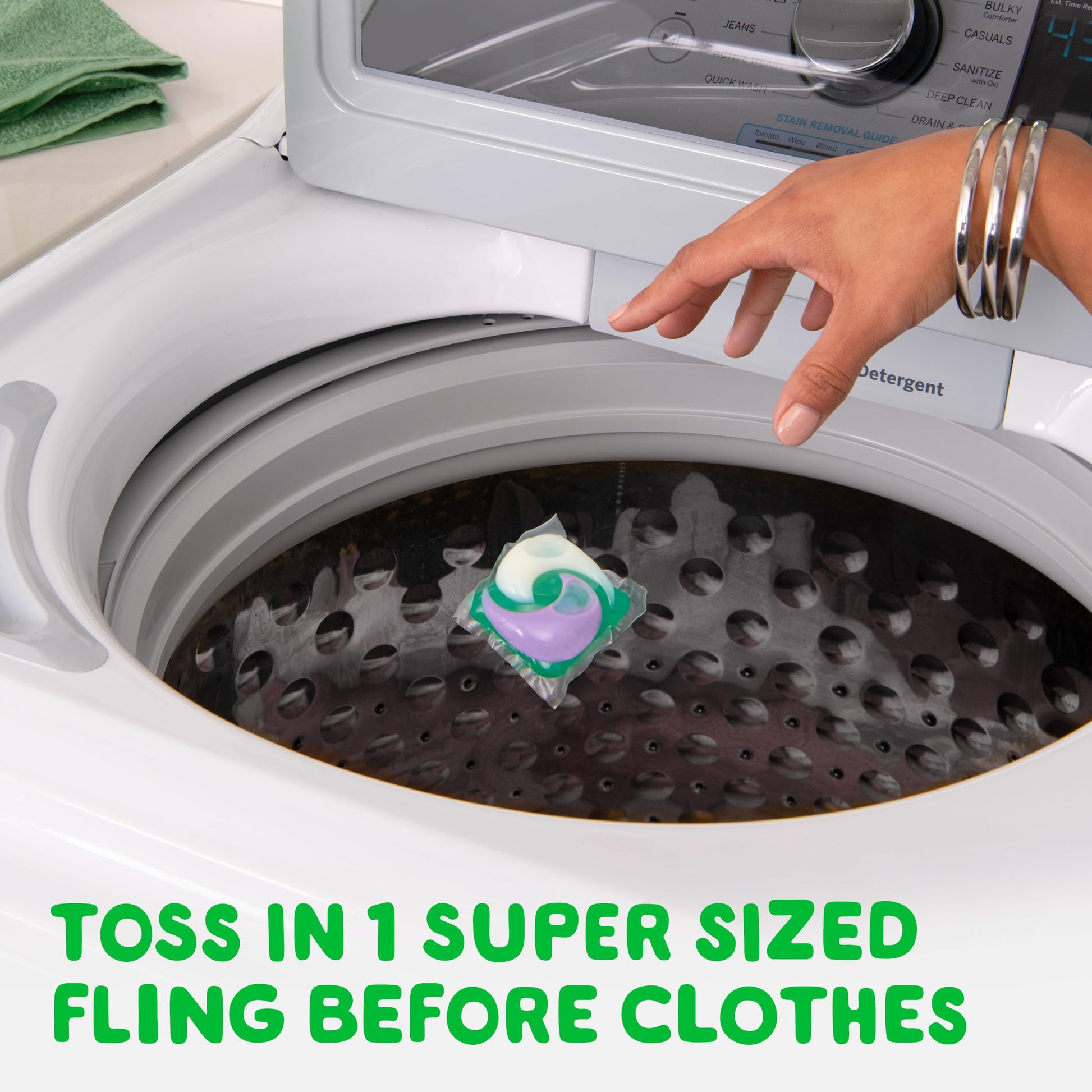 Gain Super Flings Laundry Detergent Pacs, 45 Count, Zen, irresistibly clean and fresh - Available at All In One Marketplace Canada