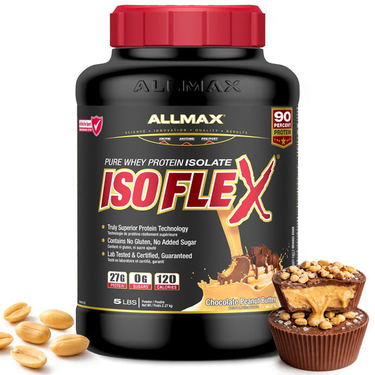Isolat de protéine de lactosérum ALLMAX ISOFLEX, chocolat beurre d'arachide, 5 lb
