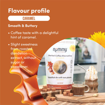 Nummy Creations Caramel Chicory & Dandelion Coffee Alternative - 150 Cups (300g)