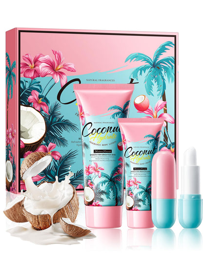 Hand Cream Body Lotion Lip Balm Set,Skincare Product Travel Size Gift Kit,Moisturizing Small Body Lotion,Mini Hand Cream,Hydrating Lip Moisturizer,Christmas Mother's Day Skin Care Gift Set for Women Girl Mom 🍁 All In One Marketplace Canada