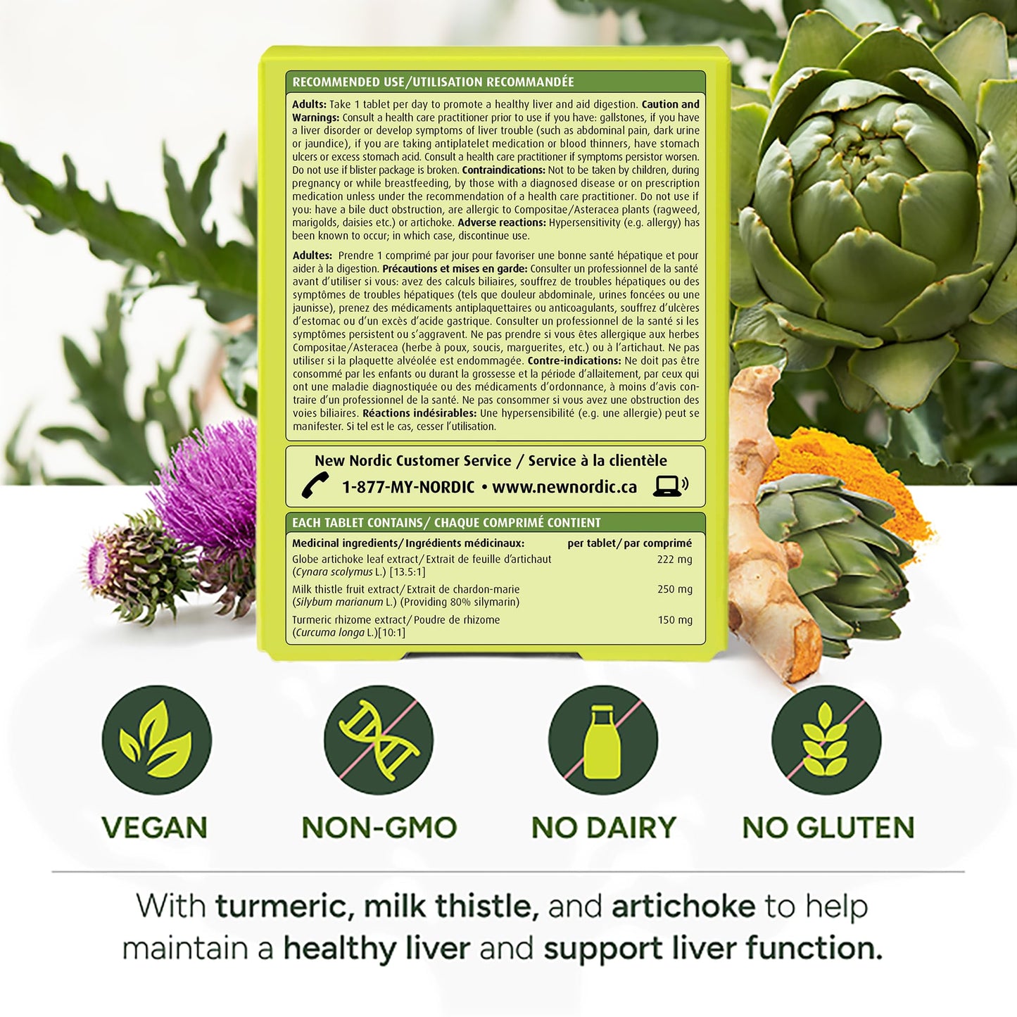 New Nordic Active Liver Milk Thistle Tablets, Liver Support, 30 Day Supply New Nordic