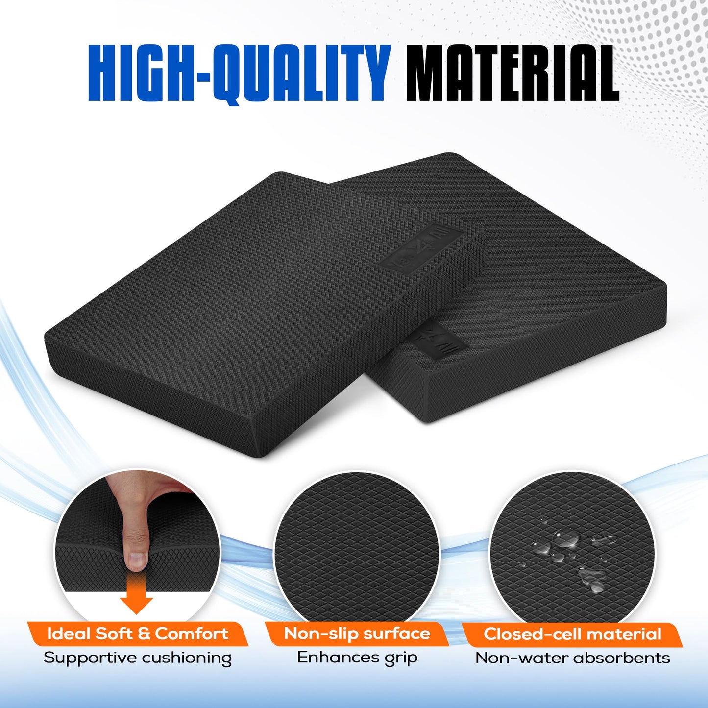 Yes4All Balance Pad, Nonslip TPE Foam Pad with Upgraded Sizes - L, XL, XXL Balance Mat for Fitness, Yoga, Pilates & Stability Training - Multicolor Options - L, Black, Single 🍁 All In One Marketplace Canada