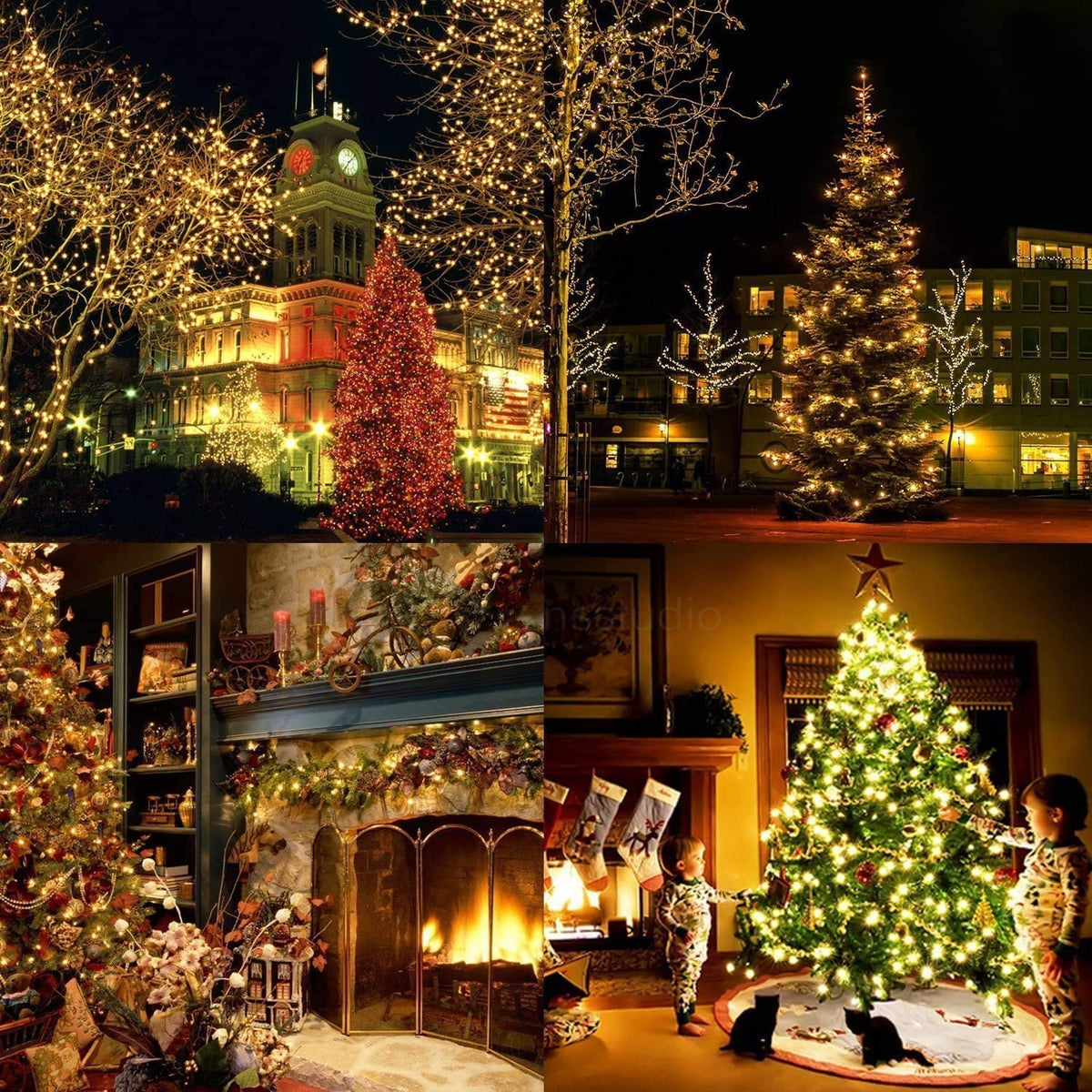 33ft 100 LED Plug in Black Wire Glow Warm White Christmas String Lights 🍁 All In One Marketplace Canada