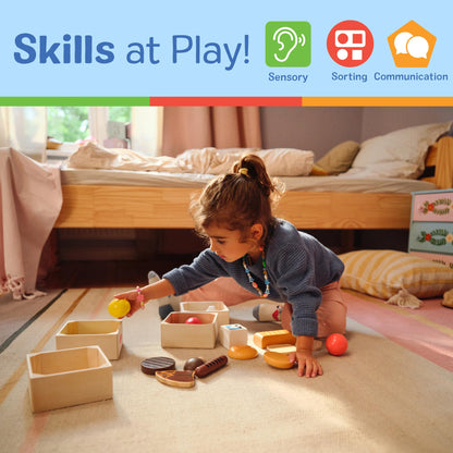 Melissa & Doug Food Groups, 21-Piece Wooden Toys Set of Pretend Play Food & Kids Play Kitchen Accessories, Preschool Toys for Girls & Boys Ages 3+ - Available at All In One Marketplace Canada