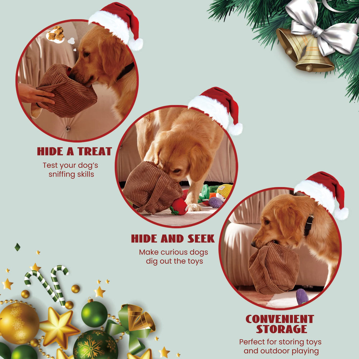 Nocciola 15 Pack Grocery Bag Fruits and Vegetables Crinkle Dog Squeaky Toys, Small Dog Toys for Aggressive Chewers, Durable Plush Christmas Dog Toys for Small Medium Size Dogs, Puppy Dog Chew Toys 🍁 All In One Marketplace Canada