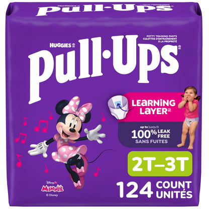 Pull-Ups Girls' Potty Training Pants, 2T-3T (16-34 lbs), 124 Count