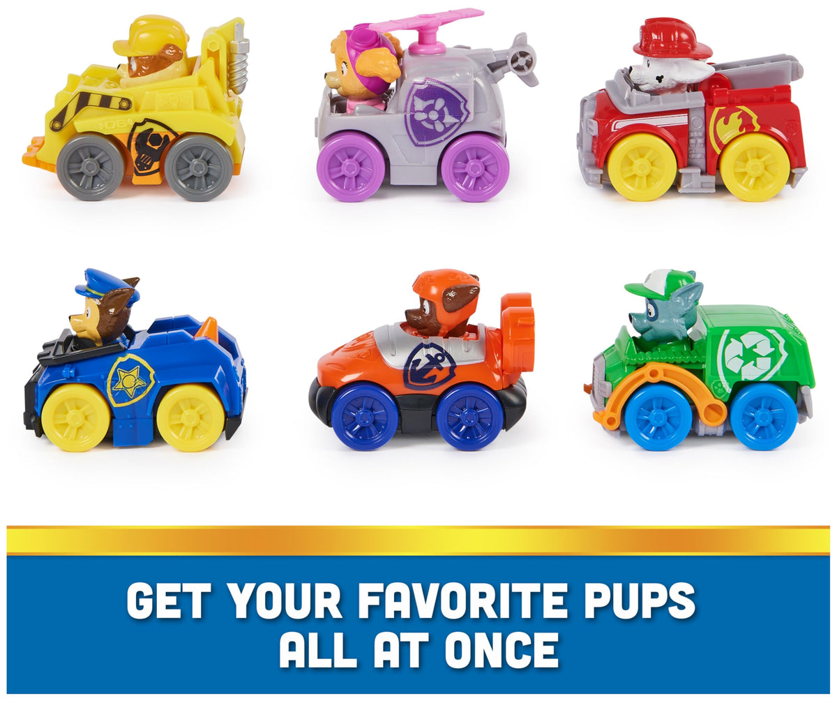 PAW Patrol: Pup Squad Racers, 6-Piece Vehicle Gift Set, Kids Toys for Boys & Girls Ages 3 and Up
