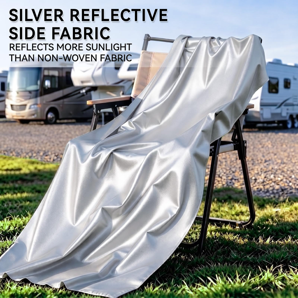 FRUNO Oxford Fabric Class C RV Cover Fits 23'-26' Waterproof Rip-Resistant Anti-UV Motorhome Camper Cover for Winter Snow with Jack Cover 4 Tire Covers and Gutter Covers 🍁 All In One Marketplace Canada