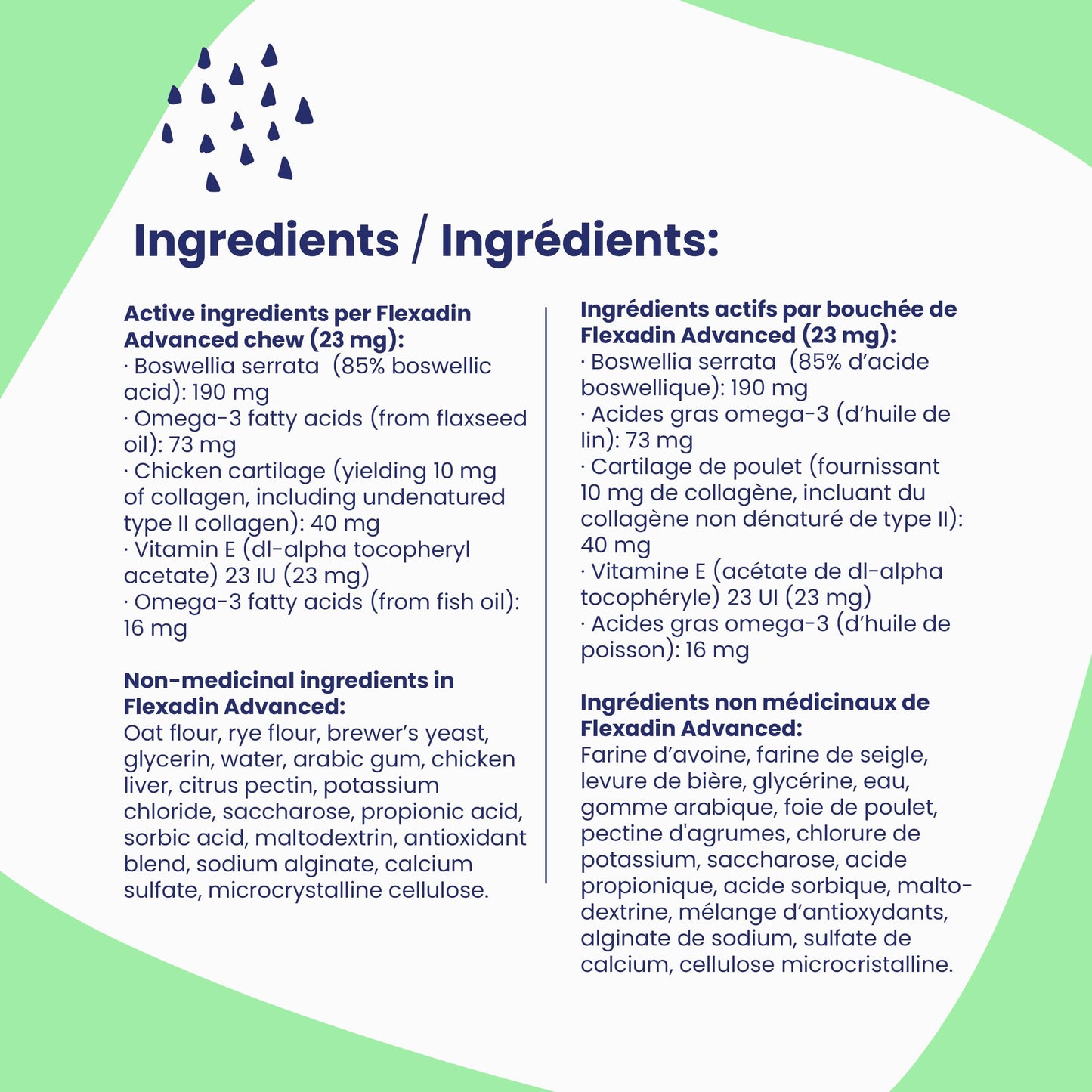 Vetoquinol Flexadin Advanced (with boswellia) – Dog Joint Supplement – One Chew a Day for Dogs - 60 Chews - Available at All In One Marketplace Canada