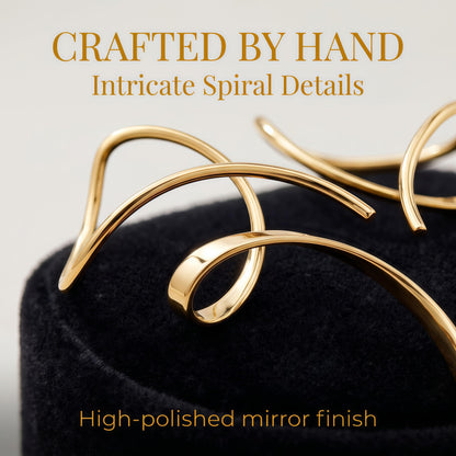Earrings for Women Spiral threader earrings 14K gold earrings hand bent dangle earrings for women，suitable for gift giving, perfect for your birthday party, Christmas, gift giving. 🍁 All In One Marketplace Canada