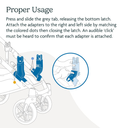 UPPAbaby Lower Adapter for Vista, Vista V2, Vista V3 Strollers/Compatible with RumbleSeat V2+, Bassinet, Aria, Mesa V2, and Mesa Max Infant Car Seats/Quick + Secure Attachment / 1 Set 🍁 All In One Marketplace Canada