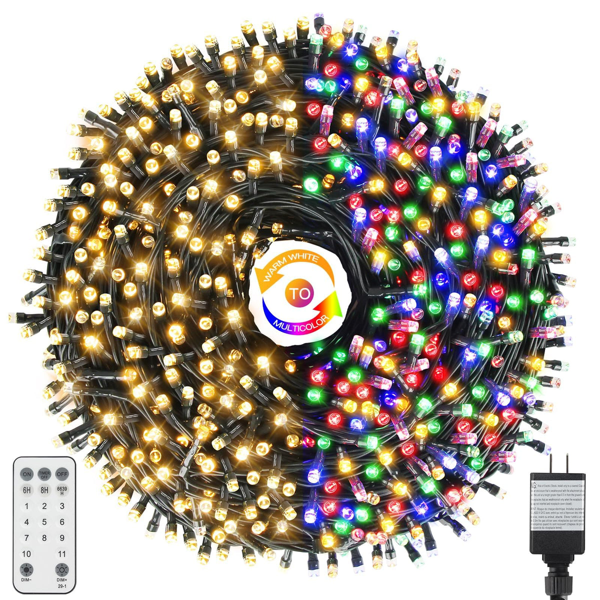 Tcamp 262FT 800 LED Color Changing Christmas Tree Lights Outdoor Indoor 🍁 All In One Marketplace Canada