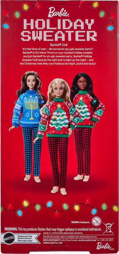 Barbie Holiday Sweater Doll with Long Blonde Hair 🍁 All In One Marketplace Canada