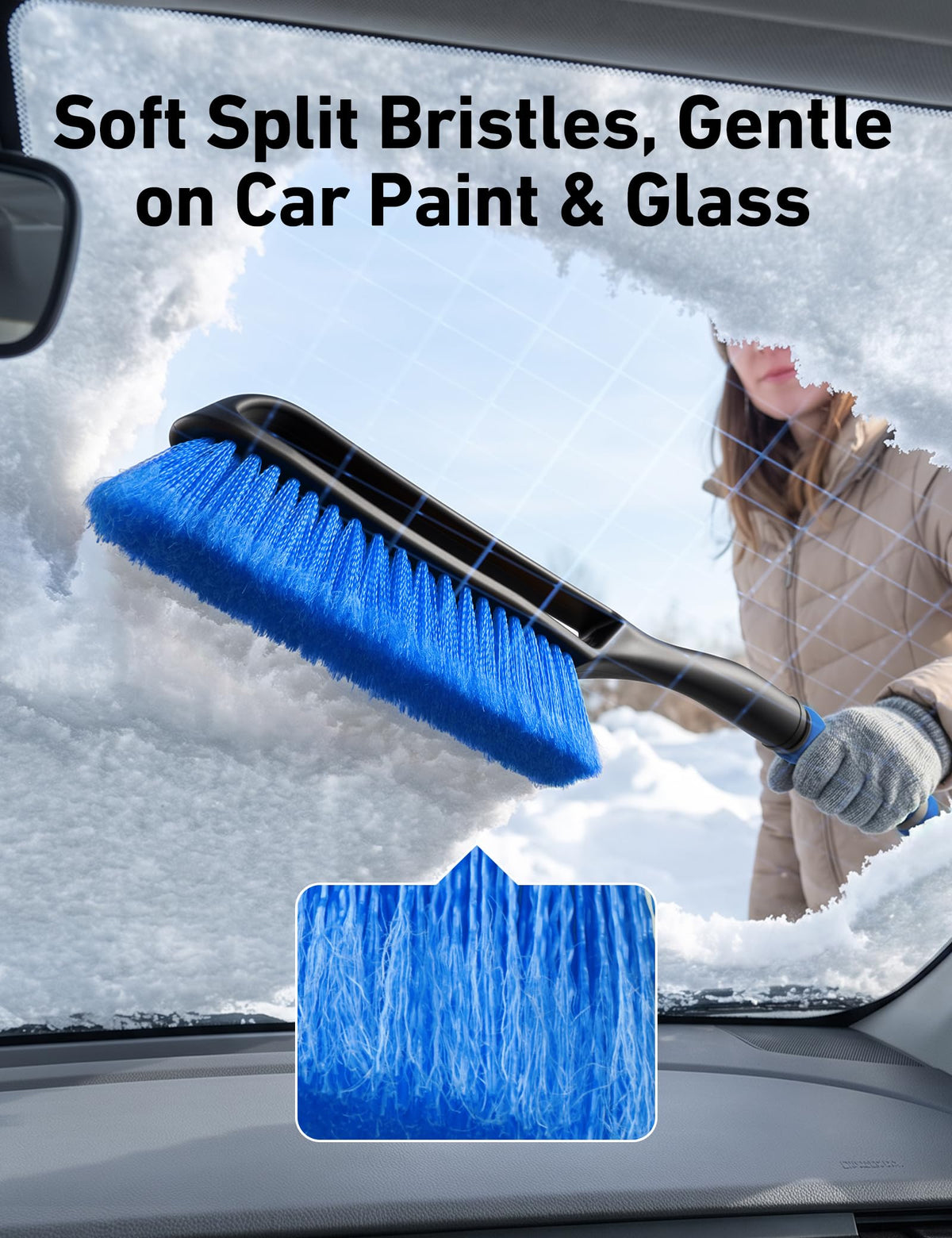 AstroAI 27" 2-in-1 Detachable Snow Brush & Ice Scrapers for Car Windshield 🍁 All In One Marketplace Canada
