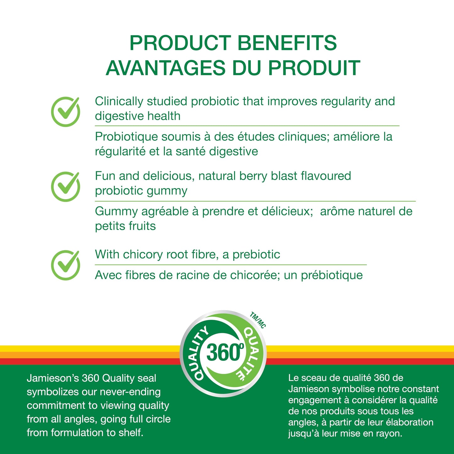 Jamieson Extra Strength Probiotic. 30 Gummies. 5 Billion CFU, Berry Blast Flavour, Improves Digestive Health, and Supports a Healthy Microbiome, No Artificial Colours, Flavours, or Preservatives - Available at All In One Marketplace Canada