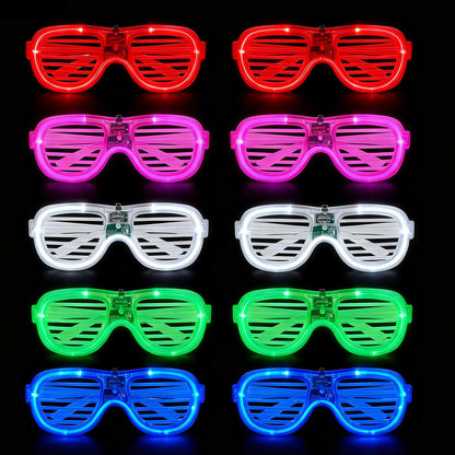 10 Pack LED Glasses Neon Glow in The Dark Party Supplies 5 Colors, Party Glasses for Neon Glow, Birthday, Christmas 🍁 All In One Marketplace Canada