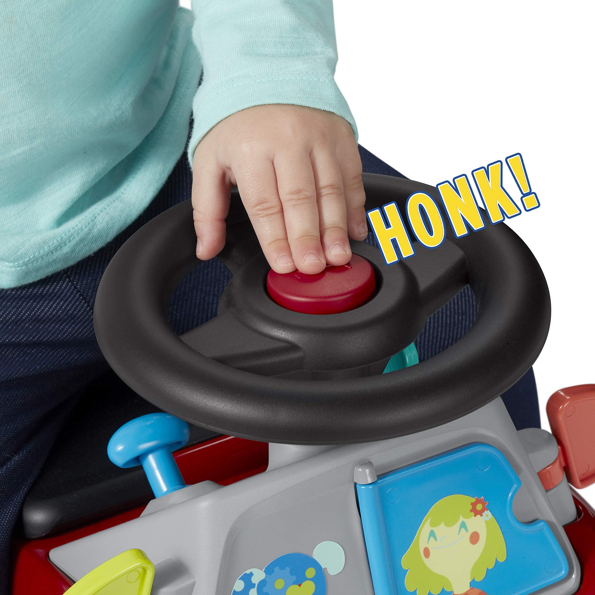 Radio Flyer Busy Buggy, Sit to Stand Toddler Ride On Toy, Ages 1-3, Red Radio Flyer