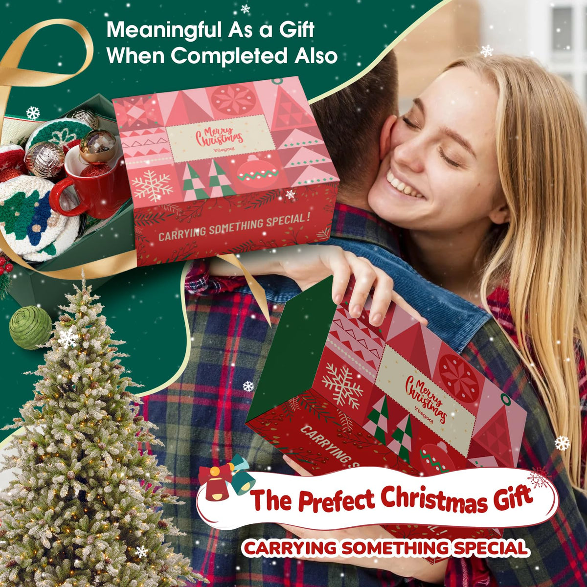 yuegool 6PCS Christmas Punch Needle Coasters Kit,Easy DIY Punch Needle Embroidery Kit for Beginners Adults Kids Including Patterns, Tools, Yarns, Hoop, Instruction, Coaster Holder Art Craft Supplies 🍁 All In One Marketplace Canada
