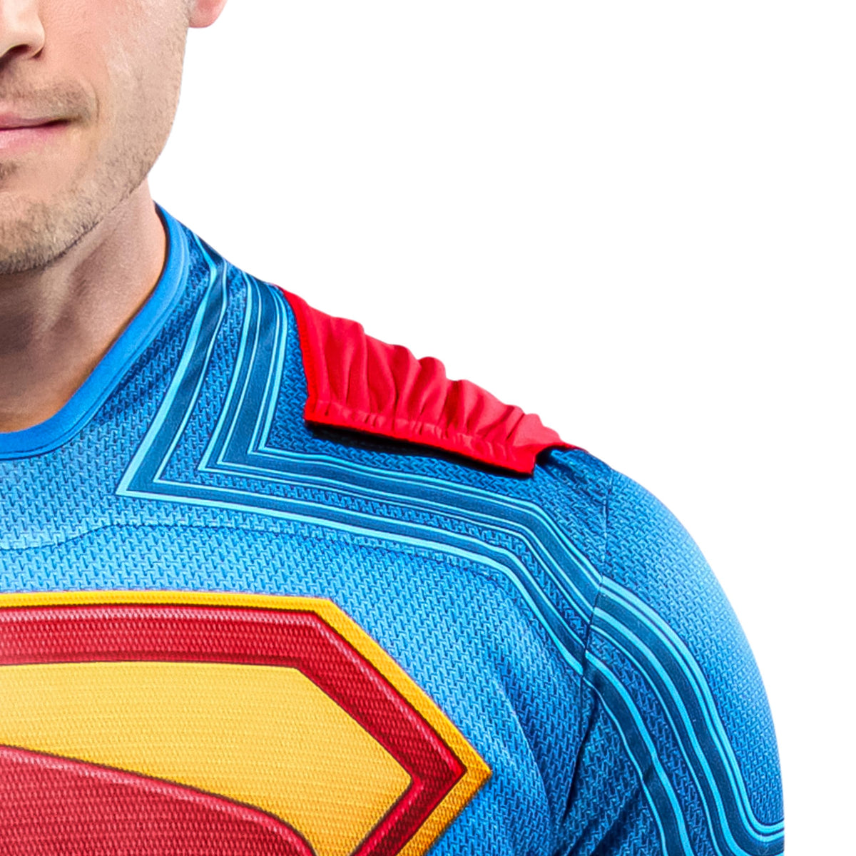 Rubies Men's Superman Deluxe Costume Jumpsuit with Shoe Covers and Cape, for Halloween and Themed Parties, Large