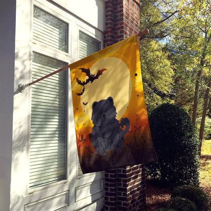 Drapeau de maison Caroline's Treasures BB4409CHF Halloween Chow Chow en toile noire, grand, multicolore