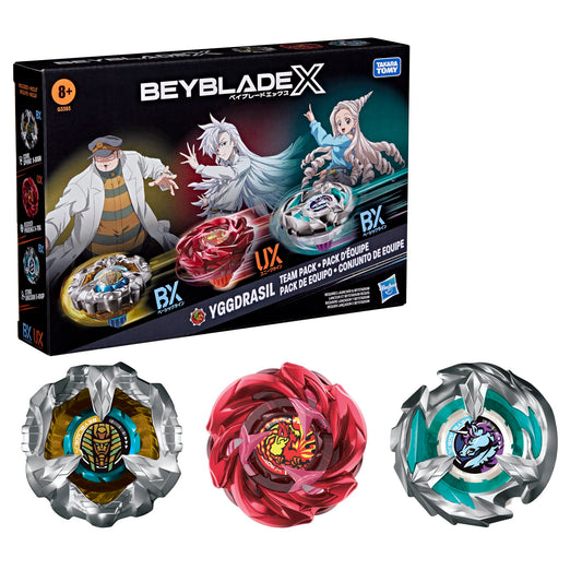 Beyblade X Yggdrasil Team Pack, Includes 3 Takara Tomy Tops, Battling Tops Game Toys, Ages 8+