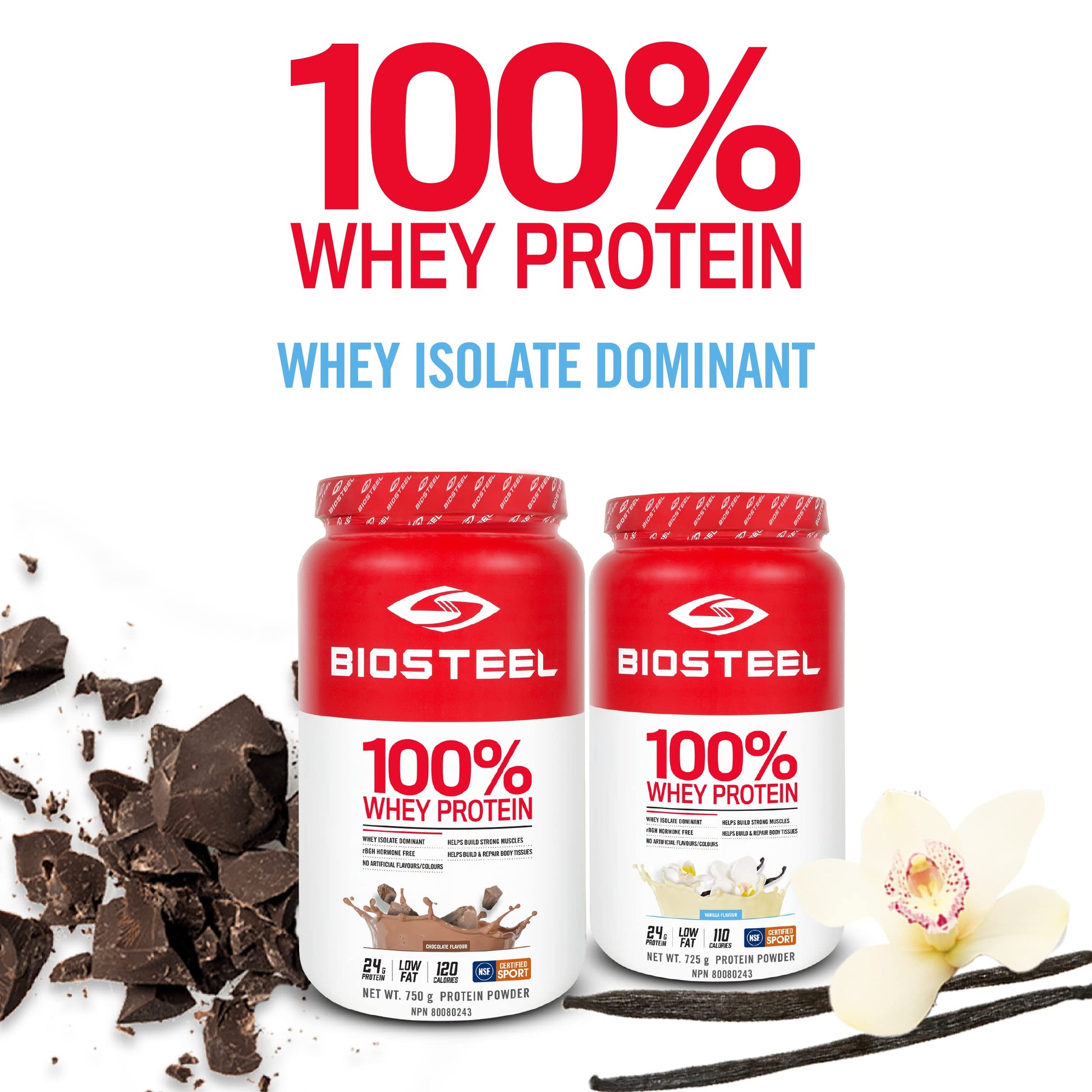 BioSteel 100% Whey Protein Powder, rBGH Hormone Free and Non-GMO Post Workout Formula, Vanilla, 25 Servings BioSteel Sports