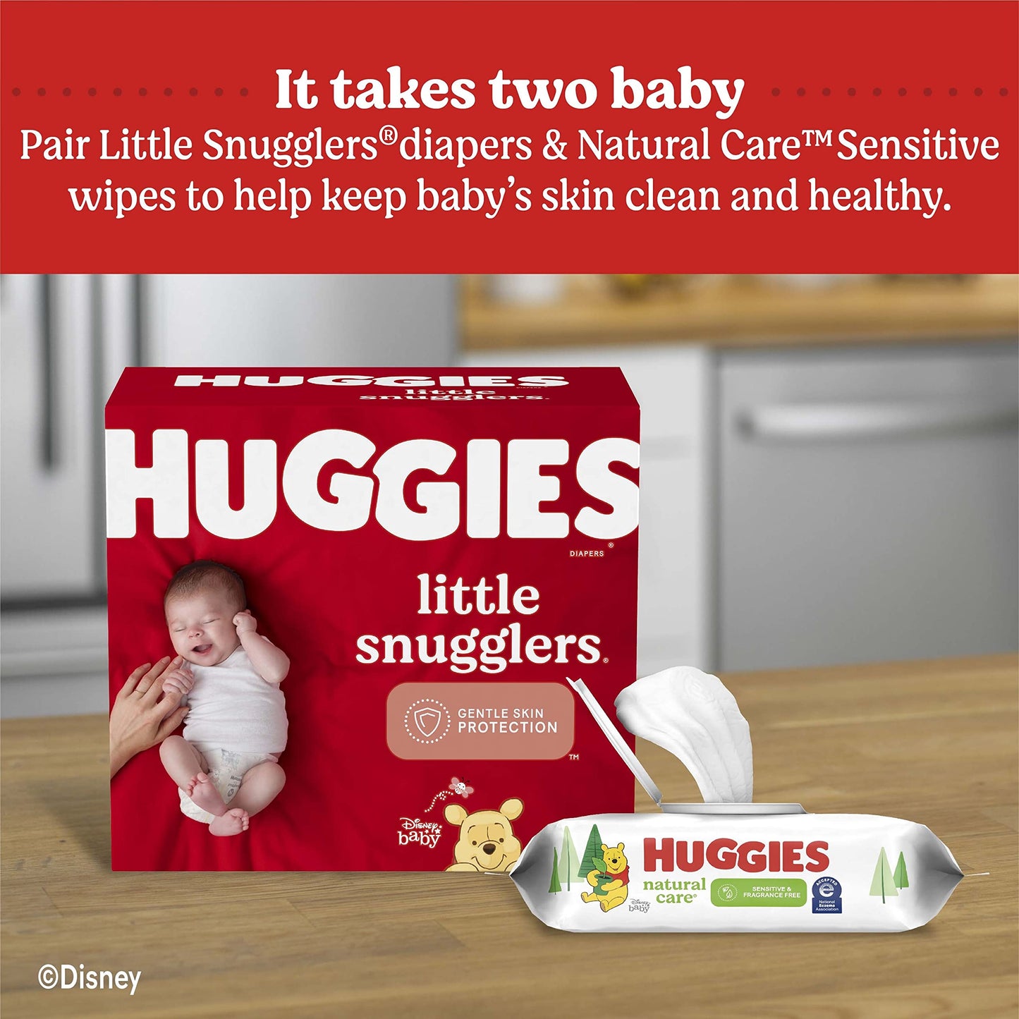 Huggies Natural Care Unscented Baby Wipes, Sensitive, 6 Refill Packs (1008 Wipes)
