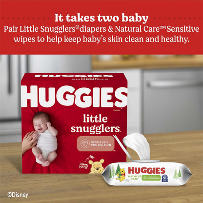 Huggies Natural Care Unscented Baby Wipes, Sensitive, 6 Refill Packs (1008 Wipes)