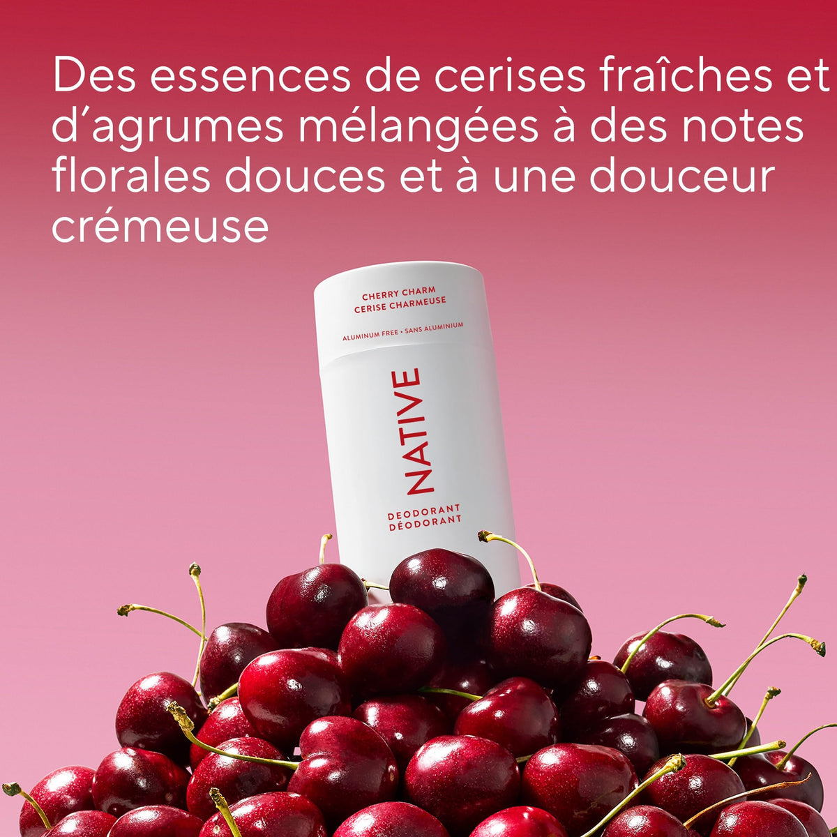 Native Aluminum-Free Deodorant, 72-Hour Protection, Cherry Charm, 75 g
