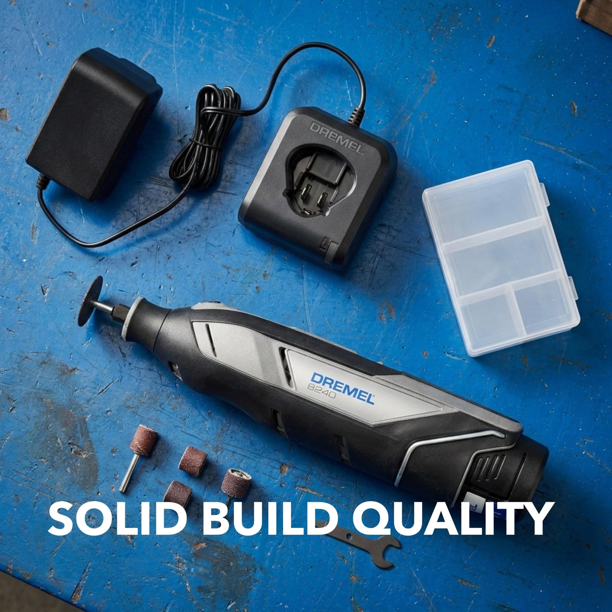 Dremel 8240-5 12V Cordless Rotary Tool Kit with Variable Speed and Comfort Grip - Includes 2AH Battery Pack, Charger, 5 Accessories, Wrench, and Tool Fabric Carry Bag Dremel