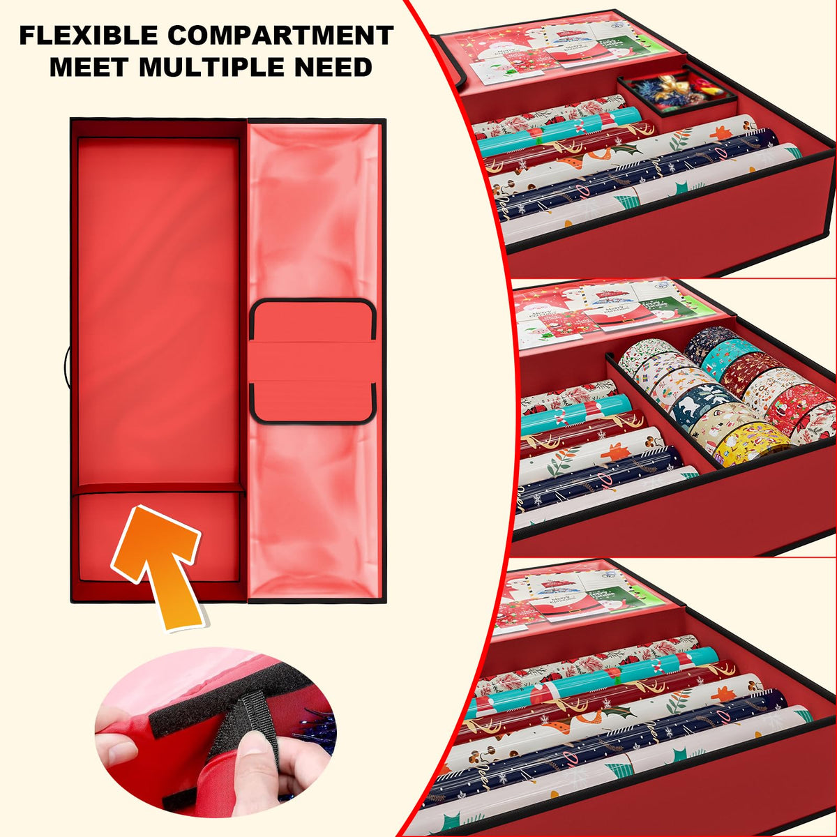 KYEVIS Wrapping Paper Storage Container, Under Bed Gift Wrap Organizer 🍁 All In One Marketplace Canada