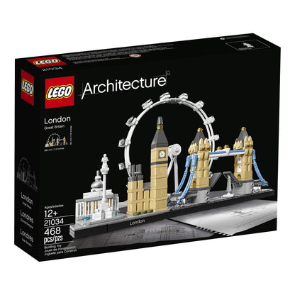 LEGO Architecture London Skyline 21034 Collectible Model Building Kit with London Eye, Big Ben, and Tower Bridge, Office Home Décor, Skyline Collection LEGO